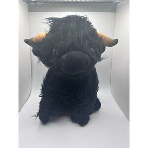 Black Cow Plush Doll Baby Stuffed Animal Soft Toys Scottish Cow New 10inch Tall